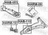 Комплект сайлентблоків тяги HONDA CIVIC 87-01 зад. міст (Вир-во) FEBEST HARM-09 (фото 2)