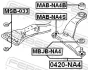 Сайлентблок важеля MITSUBISHI GRANDIS 04-11 перед. міст спереду (Вир-во) FEBEST MAB-NA4S (фото 2)