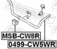 Втулка стабілізатора MITSUBISHI OUTLANDER II 06-12 задн. міст (Вир-во) FEBEST MSB-CW8R (фото 2)