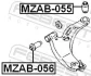 Сайлентблок важеля MAZDA 323 VI 98-04 перед. міст низ(Вир-во) FEBEST MZAB-055 (фото 2)