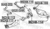 Сайлентблок важеля MAZDA 6 07 - задн. міст (Вир-во) FEBEST MZAB-112 (фото 2)