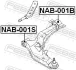 Сайлентблок важеля NISSAN MAXIMA QX 97 перед. міст із двох сторін (Вир-во) FEBEST NAB-001S (фото 2)