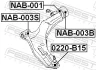Сайлентблок важеля NISSAN ALMERA II 02 перед. міст низ (Вир-во) FEBEST NAB-003S (фото 2)