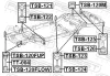 ПОДУШКА РАМИ TOYOTA, LEXUS (вир-во) FEBEST TSB-126 (фото 2)