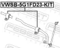 Втулка стабілізатора AUDI A3, Q2, SEAT LEON, SKODA OCTAVIA III 12- перед. міст (Вир-во) FEBEST VWSB-5G1FD23-KIT (фото 2)