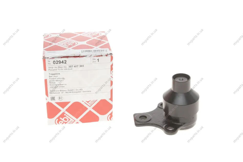 Опора кульова (передня/знизу) VW Golf 83-02 (d=19mm) FEBI BILSTEIN 02942 (фото 1)