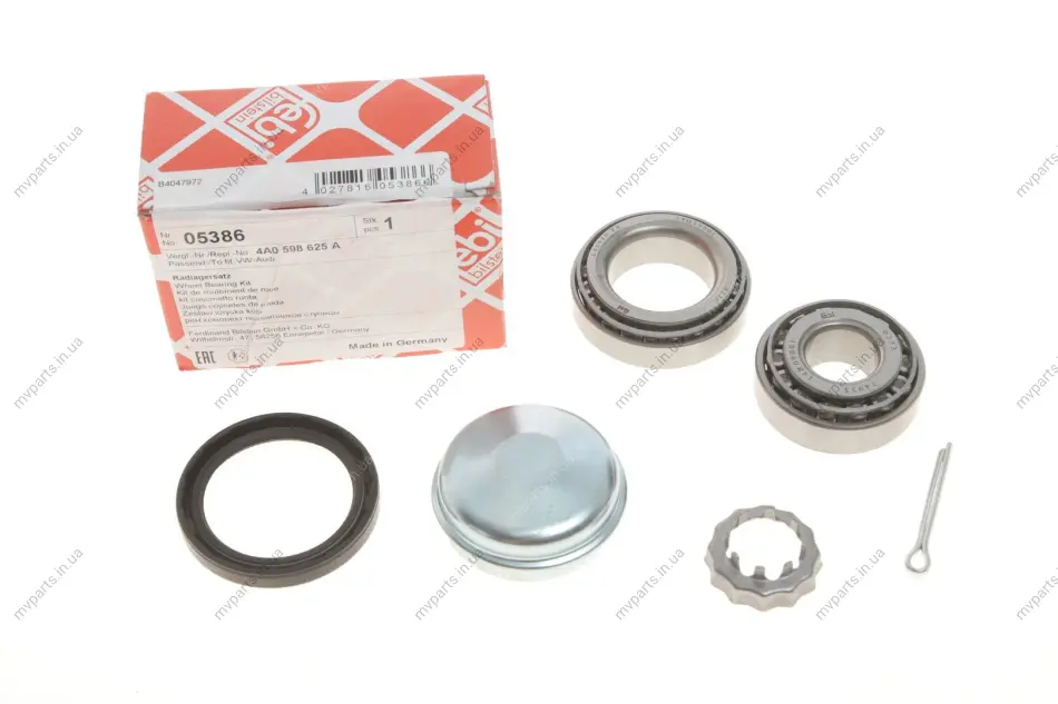 Підшипник маточини (задньої) Audi 80/100/A4/A6 (к-кт) FEBI BILSTEIN 05386 (фото 1)