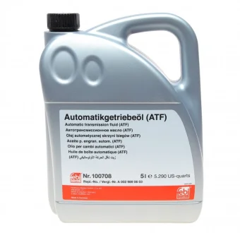 Олива АКПП ATF (5L) (жовте) (MB 236.16/236.17) FEBI BILSTEIN 100708