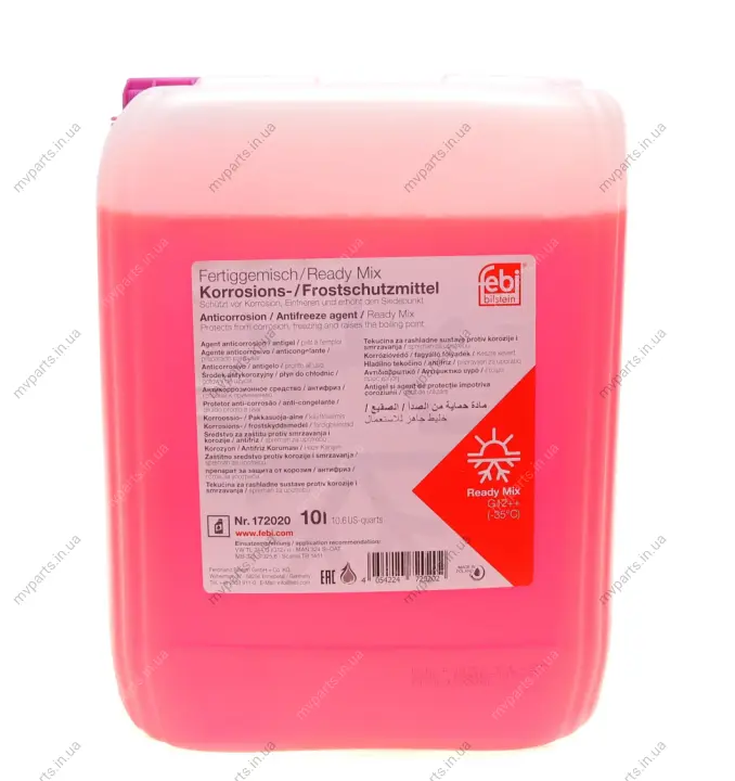 Антифриз (фіолетовий) Readymix G12 Plus Plus (10 л) (MB325.5/MB325.6) (-35°C готовий до застосування) FEBI BILSTEIN 172020 (фото 1)