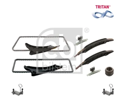 Комплект ланцюга ГРМ BMW 5 (F10)/7 (F01/F02/F03/F04)/X5 (E70/F15/F85)/X6 (E71/E72) 08-14 (N63) (з покриттям TRITAN®) FEBI BILSTEIN 175356