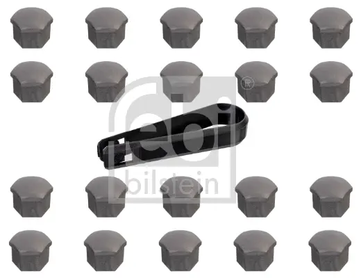 Ковпачок болта диска колісного VW/Audi/Seat 87- (к-кт) (зі знімачем) (сірий) FEBI BILSTEIN 175497 (фото 1)