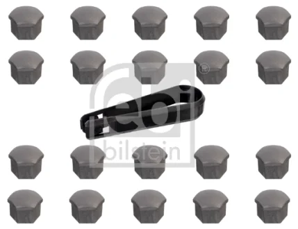 Ковпачок болта диска колісного VW/Audi/Seat 87- (к-кт) (зі знімачем) (сірий) FEBI BILSTEIN 175497