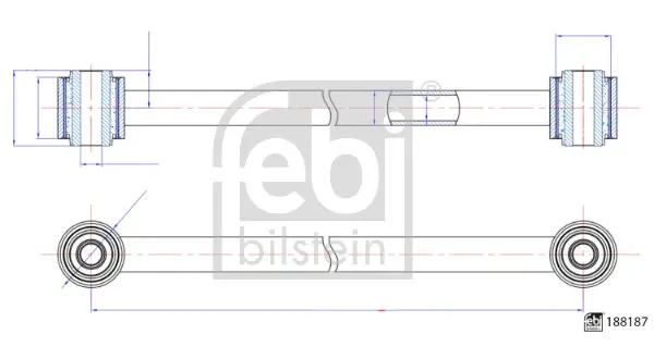 Важіль підвіски (задній/ззаду) MB GL-class (X164) 06-/ M-class (W164) 05-11 FEBI BILSTEIN 188187 (фото 1)