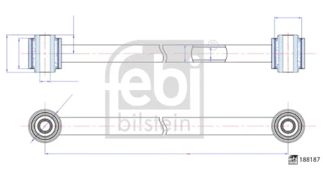 Важіль підвіски (задній/ззаду) MB GL-class (X164) 06-/ M-class (W164) 05-11 FEBI BILSTEIN 188187