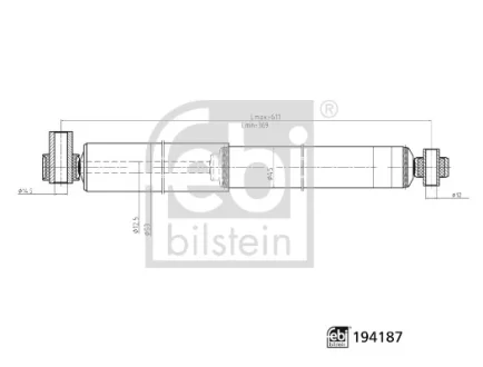 Амортизатор (задній) Ford Transit 06-14 (RWD) FEBI BILSTEIN 194187