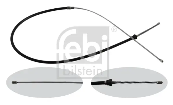 Трос ручника Skoda Fabia/VW Polo/Seat Ibiza 08- (1592mm) FEBI BILSTEIN 36348 (фото 1)