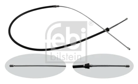 Трос ручника Skoda Fabia/VW Polo/Seat Ibiza 08- (1592mm) FEBI BILSTEIN 36348