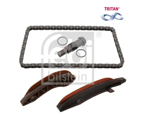 Комплект ланцюга ГРМ BMW 3 (F34)/X1 (F48)/X4 (F98) 1.5D/1.6D/2.0D 12- (86 ланок) (симплекс) (B37/B57) (з покриттям TRITAN®) FEBI BILSTEIN 49506 (фото 1)