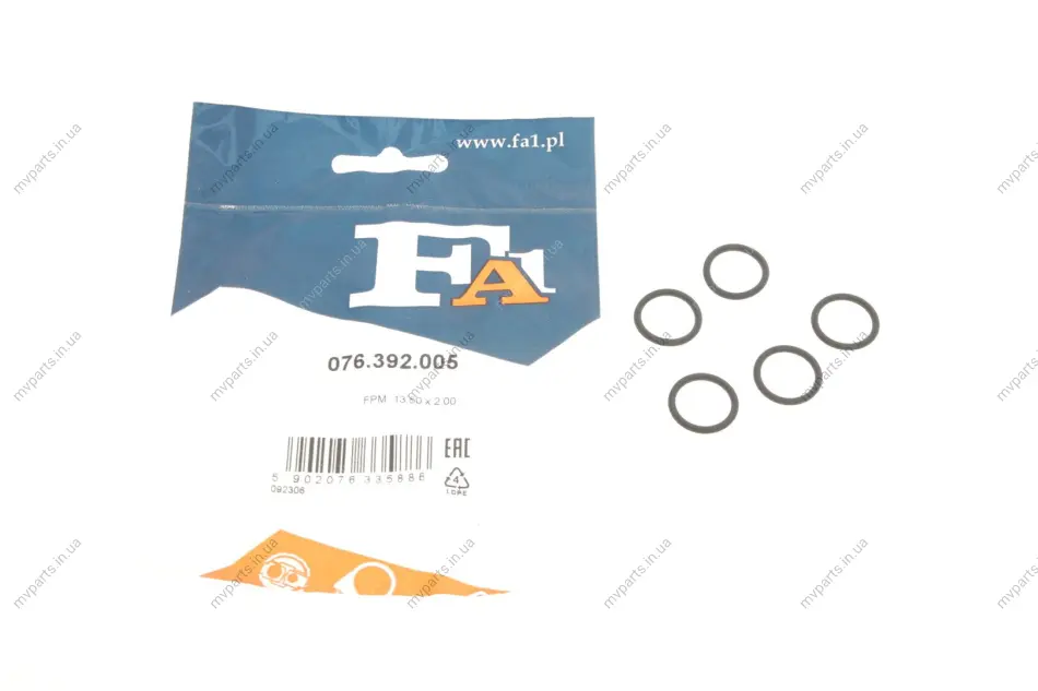 Прокладка турбіни ущільнююча Audi A3/Q3/Skoda Octavia/VW Golf/Passat 06-18 (к-кт 5шт) FA1 076.392.005 Fischer Automotive One (FA1) 076-392-005 (фото 1)