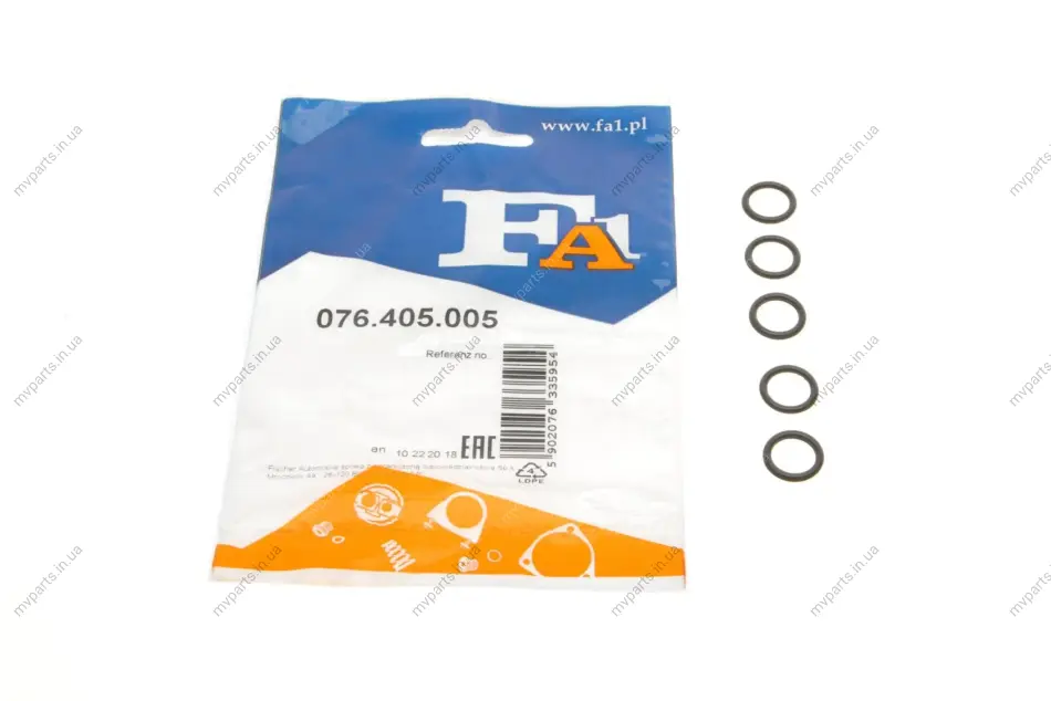 Прокладка турбіни MB C-class (W205)/E-class (W213) 14- (к-кт 5шт) FA1 076.405.005 Fischer Automotive One (FA1) 076-405-005 (фото 1)