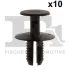 Кліпса кріплення облицювання (к-кт 10 шт) BMW/MB/Mitsubishi/Smart/Volvo 90- FA1 10-20002.10 Fischer Automotive One (FA1) 10-20002-10 (фото 1)
