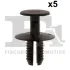 Кліпса кріплення облицювання (к-кт 5 шт) BMW/MB/Mitsubishi/Smart/Volvo 90- FA1 10-20002.5 Fischer Automotive One (FA1) 10-20002-5 (фото 1)