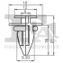 Кліпса кріплення молдингу BMW X5 (E70/F15) 06-18 (біла) (к-кт 5 шт) FA1 10-40015.5 Fischer Automotive One (FA1) 10-40015-5 (фото 2)