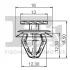 Кліпса кріплення обшивки (к-кт 5 шт) Citroen/Peugeot/Renault FA1 10-40028.5 Fischer Automotive One (FA1) 10-40028-5 (фото 2)