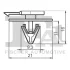 Кліпса кріплення обшивки (к-кт 5 шт) Mini (R50-R59) FA1 10-40065.5 Fischer Automotive One (FA1) 10-40065-5 (фото 2)