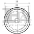 Заглушка планки вітрового скла (к-кт 5шт) VW Caddy 03- FA1 11-10024.5 Fischer Automotive One (FA1) 11-10024-5 (фото 2)