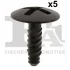 Кліпса кріплення решітки радіатора (к-кт 5 шт) VW T5 03- FA1 11-10034.5 Fischer Automotive One (FA1) 11-10034-5 (фото 1)