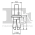 Кліпса кріплення обшивки (к-кт 5шт) VW Caddy/Crafter/Golf 78- FA1 11-20004.5 Fischer Automotive One (FA1) 11-20004-5 (фото 2)