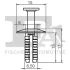 Кліпса кріплення обшивки (к-кт 5 шт) MB/VAG/BMW (чорна) FA1 11-20021.5 Fischer Automotive One (FA1) 11-20021-5 (фото 2)