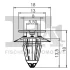 Кліпса кріплення обшивки (к-кт 5шт) VW Crafter 2.0/2.5 TDI 06-16 FA1 11-40002.5 Fischer Automotive One (FA1) 11-40002-5 (фото 2)
