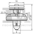Кліпса кріплення обшивки дверей (к-кт 5шт) Audi/Skoda/VW FA1 11-40023.5 Fischer Automotive One (FA1) 11-40023-5 (фото 2)