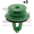 Кліпса кріплення обшивки дверей (к-кт 5 шт) Skoda Octavia/Fabia 99-14 FA1 11-40038.5 Fischer Automotive One (FA1) 11-40038-5 (фото 1)