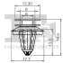 Кліпса кріплення обшивки дверей (к-кт 5 шт) Skoda Octavia/Fabia 99-14 FA1 11-40038.5 Fischer Automotive One (FA1) 11-40038-5 (фото 2)
