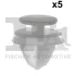 Кліпса кріплення обшивки (к-кт 5шт) Audi/Citroen/Peugeot/Renault/Skoda/VW/Volvo FA1 11-40045.5 Fischer Automotive One (FA1) 11-40045-5 (фото 1)