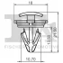 Кліпса кріплення молдинга (к-кт 5шт) VW Polo/Skoda Kodiaq 09- FA1 11-40078.5 Fischer Automotive One (FA1) 11-40078-5 (фото 2)