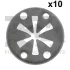 Шайба фіксуюча (к-кт 10шт) VW Caddy II/III/Crafter 30-35/30-50/Golf II/III/IV/V/VI/Jetta II 80- FA1 11-40111.10 Fischer Automotive One (FA1) 11-40111-10 (фото 1)