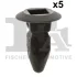 Кліпса (пістон) кріплення обшивки капоту (к-кт 5 шт) VW Passat 96-05 FA1 11-60006.5 Fischer Automotive One (FA1) 11-60006-5 (фото 1)