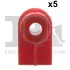 Кліпса кріплення (к-кт 5шт) Opel Astra H/J/Corsa D/E/Insignia A/B/Vectra C 02- FA1 12-60002.5 Fischer Automotive One (FA1) 12-60002-5 (фото 1)