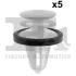 Кліпса кріплення обшивки дверей (к-кт 5 шт) Ford Focus/Mondeo 12- FA1 13-10014.5 Fischer Automotive One (FA1) 13-10014-5 (фото 1)