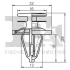 Кліпса кріплення обшивки дверей (к-кт 5 шт) Ford Focus/Mondeo 12- FA1 13-10014.5 Fischer Automotive One (FA1) 13-10014-5 (фото 2)