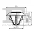 Кліпса кріплення обшивки (к-кт 10шт) MB E-class (W211) 02-11 FA1 14-10005.10 Fischer Automotive One (FA1) 14-10005-10 (фото 2)