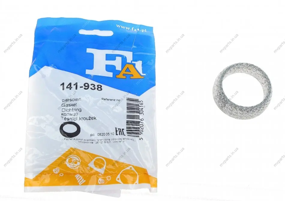Прокладка труби вихлопної Smart ForTwo 1.0 07- (38.3x50x17) (кільце) FA1 Fischer Automotive One (FA1) 141-938 (фото 1)