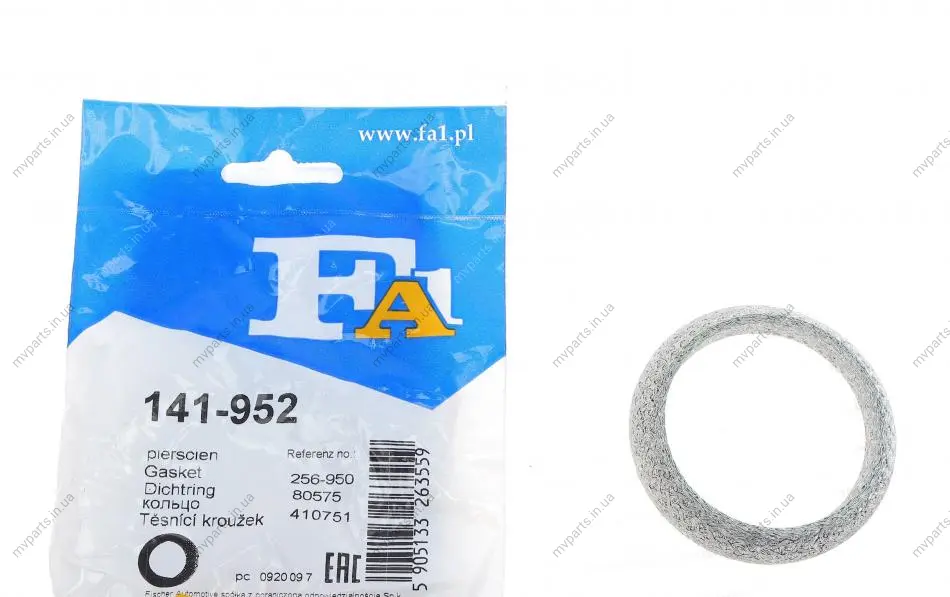 Прокладка труби вихлопної MB A-class (W169) 04-12 (50.5x65x11) (кільце) FA1 Fischer Automotive One (FA1) 141-952 (фото 1)