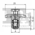 Кліпса кріплення обшивки дверей (к-кт 5 шт) Citroen C1/C3/C4/C5/C6/C8/Peugeot 307/308/406/807 95- FA1 21-30003.5 Fischer Automotive One (FA1) 21-30003-5 (фото 2)