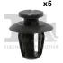 Кліпса кріплення накладки порога (к-кт 5шт) Citroen Berlingo/Peugeot Partner FA1 21-40025.5 Fischer Automotive One (FA1) 21-40025-5 (фото 1)