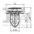Кліпса кріплення обшивки (к-кт 5шт) Toyota Avensis/Camry/Corolla/Yaris 00- FA1 21-40035.5 Fischer Automotive One (FA1) 21-40035-5 (фото 2)